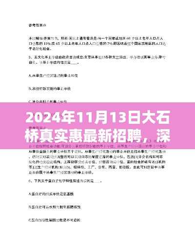 大石桥真实惠最新招聘深度解析,服务特性与用户体验(2024年11月13日)