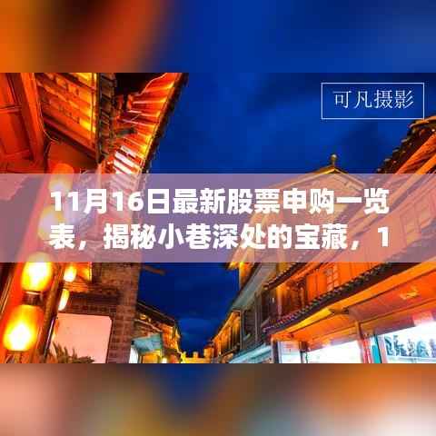 揭秘特色小店奇遇与最新股票申购一览表(11月16日更新)