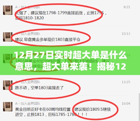 揭秘12月27日实时超大单购物奇遇,不可思议的购物狂欢!
