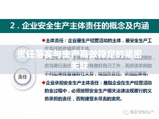 责任落实与生产高效稳定的紧密关联