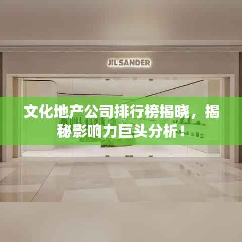 文化地产公司排行榜揭晓，揭秘影响力巨头分析！