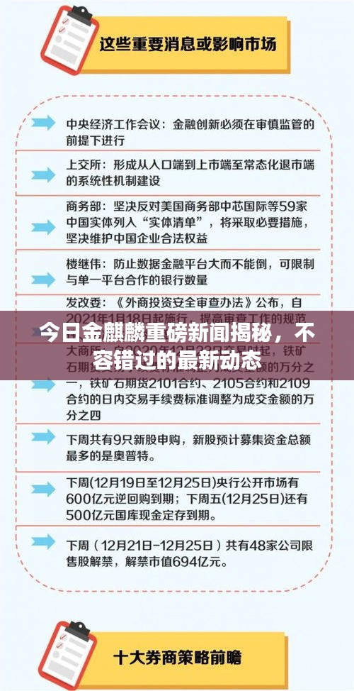 今日金麒麟重磅新闻揭秘,不容错过的最新动态