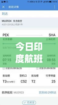 今日印度航班动态表实时更新，最新航班信息一览无余